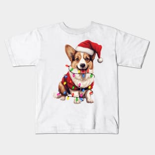 Christmas Cardigan Welsh Corgi Kids T-Shirt